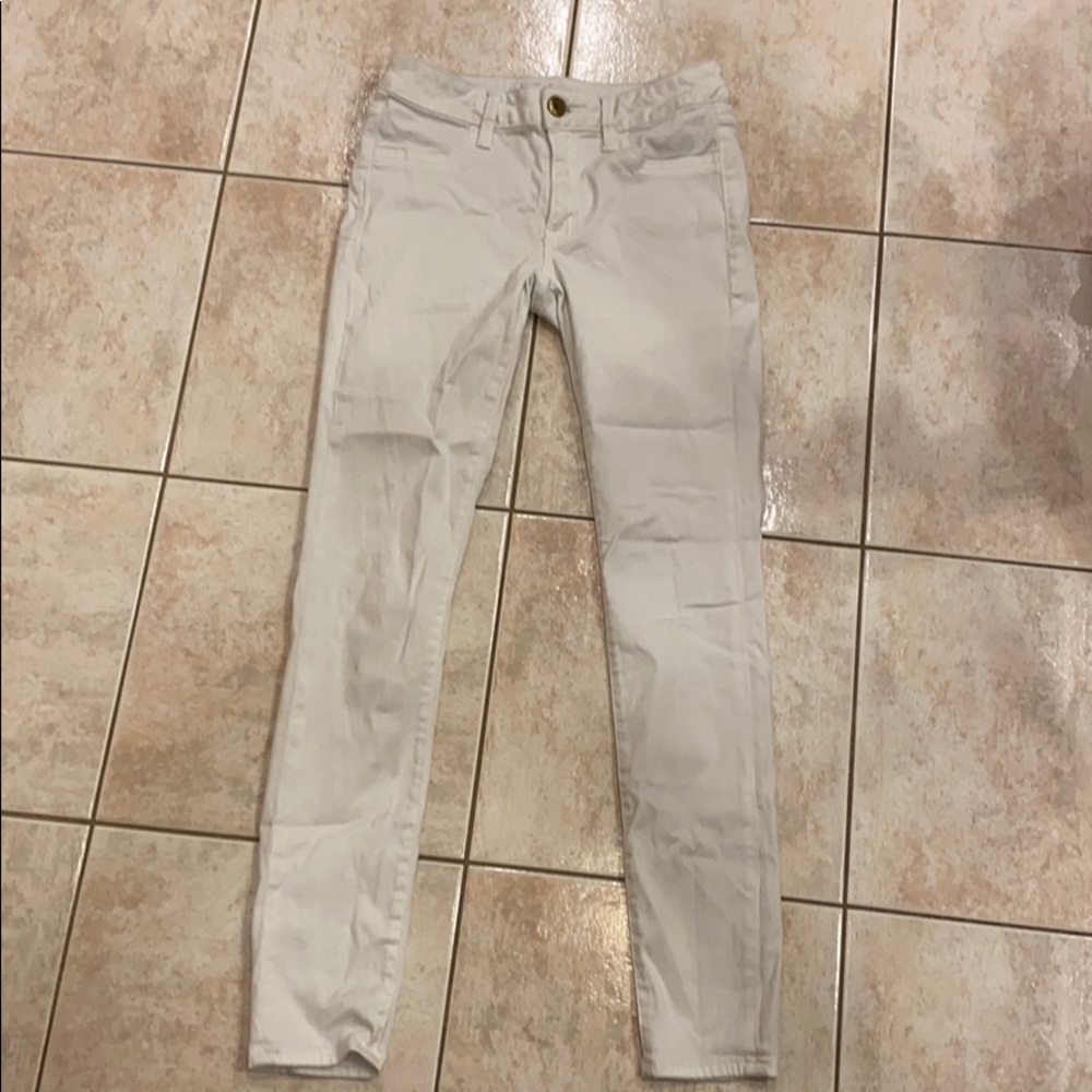 White AE jeggings
